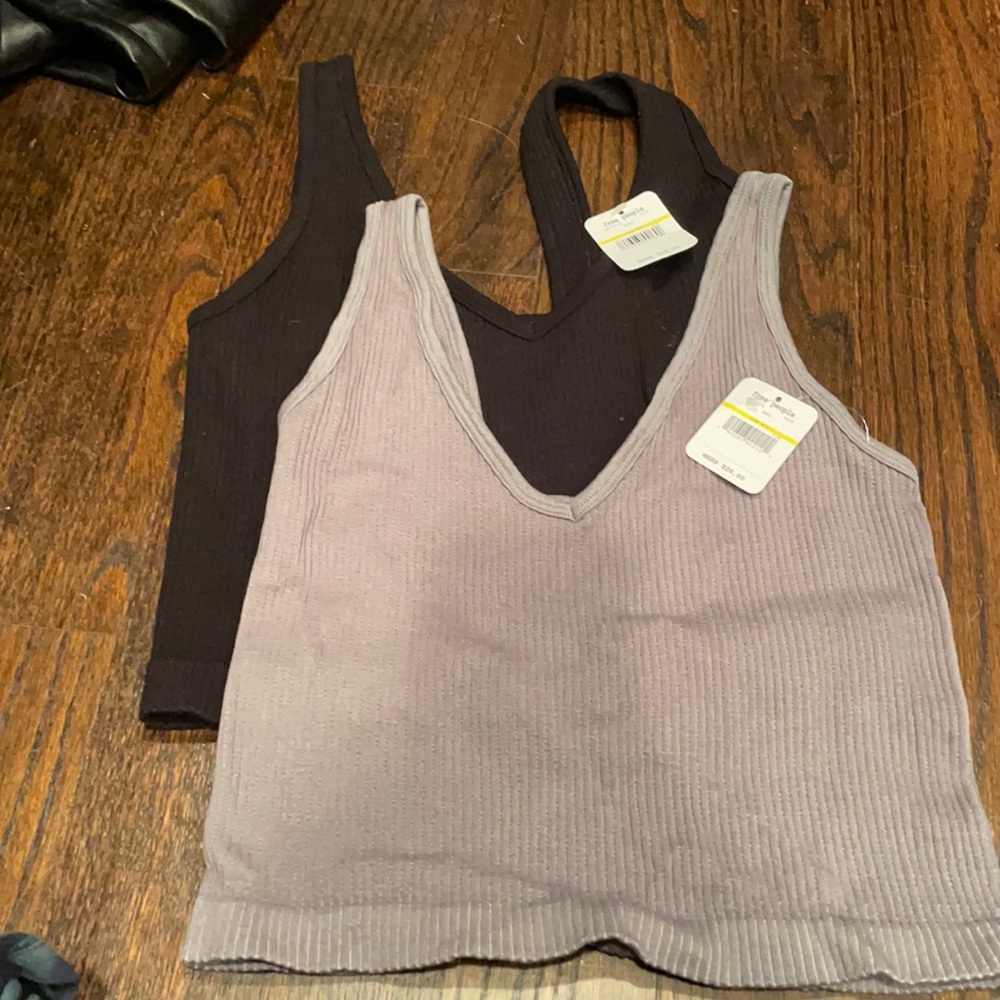2 cropped free people tops size m-l. brand new with tags
